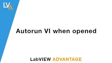 How to Autorun VI while opening in LabVIEW - LabVIEW