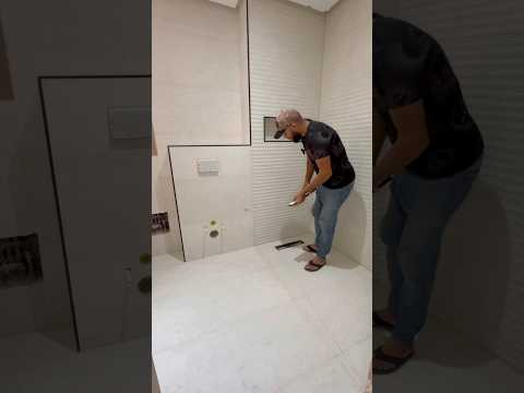 شرح التفاصيل بعدا تركيب بورسلان مقاس 1 20 60 على حائط وأرضية الحمام