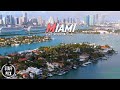 One Hour Relaxation - Aerial Miami -  Relaxing Music - 4K Drone Footage