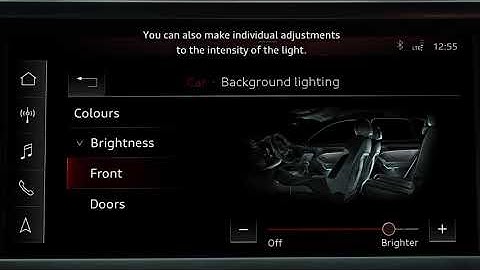 How to change ambient lighting audi q3