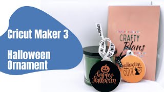 Halloween Tree Ornament Created with a Cricut Maker 3 and Smart Vinyl