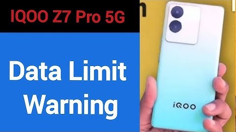 how to set data limit warning, iqoo Z7 pro 5G  me data limit kaise set karen