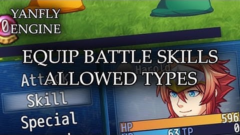 YEP.106 - Equip Battle Skills - Allowed Types - RPG Maker MV
