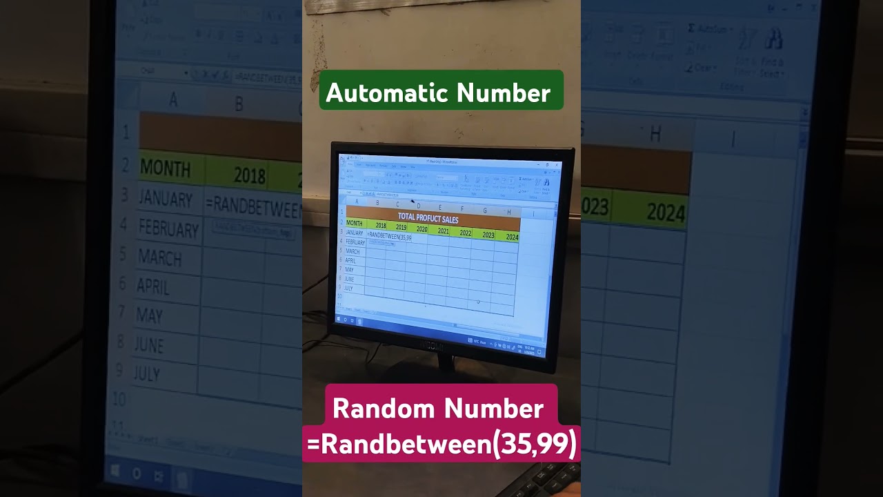 Automatic Number in excel 