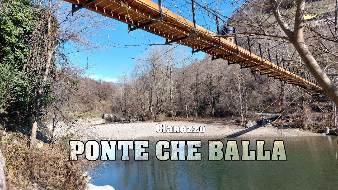 PONTE Sospeso CHE BALLA di Clanezzo: la passerella sul Fiume Brembo