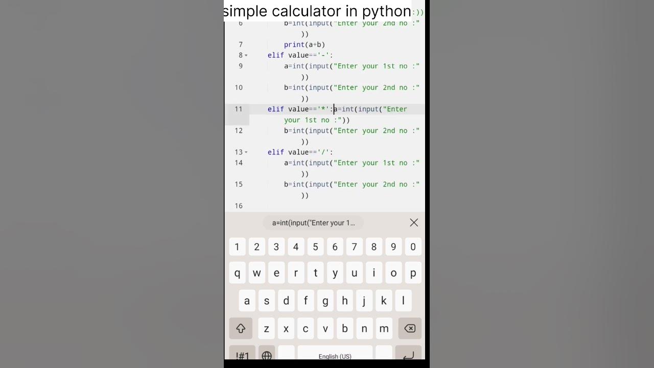 simple calculator program in python for beginners - YouTube