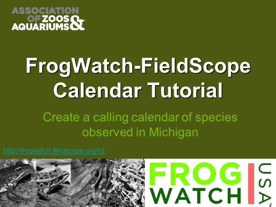 usaa insurance FrogWatch-FieldScope Calling Calendar Graph Tutorial (9:50)