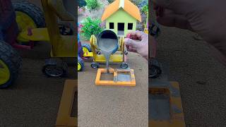 🚜🔥 Real Working Mini Tractor Cement Pillar Making Machine #shorts #youtubeshorts
