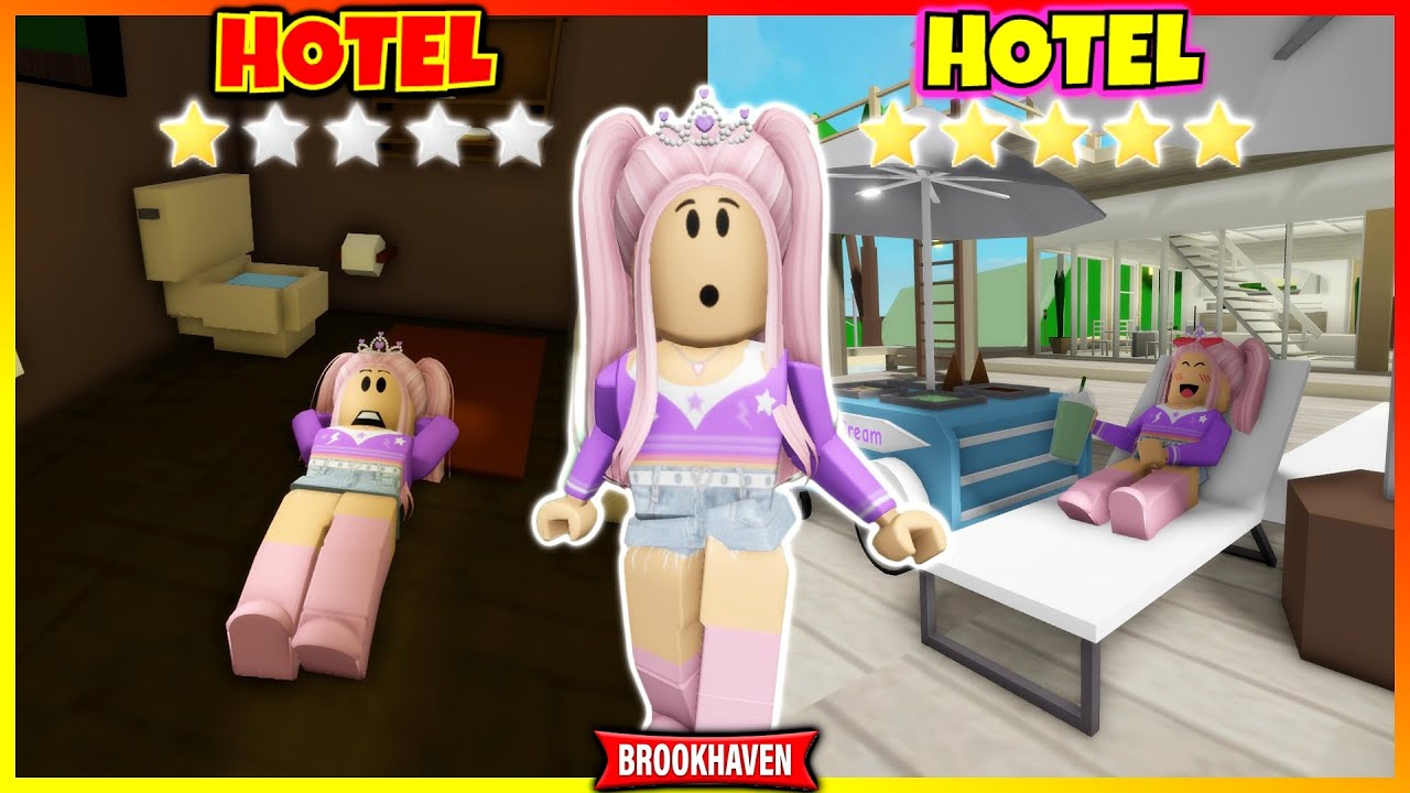 Brookhaven Rp Hotel HOTEL 1 ESTRELLA VS HOTEL 5 ESTRELLAS ⭐ Roblox Brookhaven rp (Historia ...
