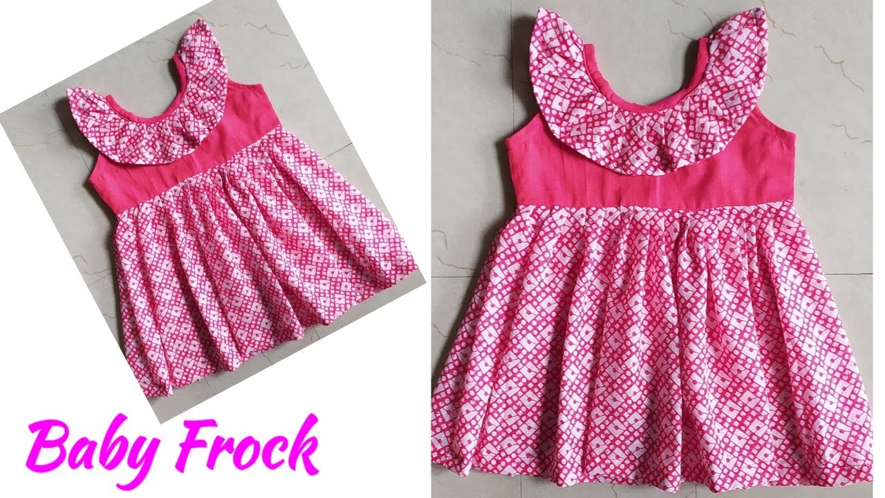 Frill Neck Baby Frock Cutting And Stitching YouTube