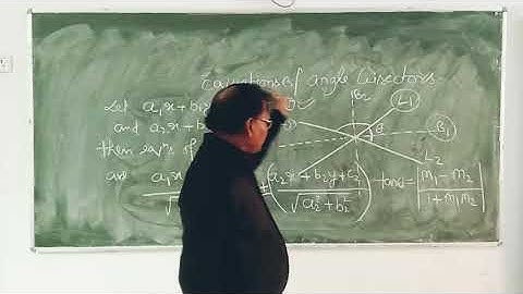 How to find the equation acute or obtuse angle bisector for Class 11 (Maths)