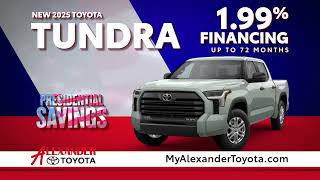Presidential Savings at Alexander Toyota!