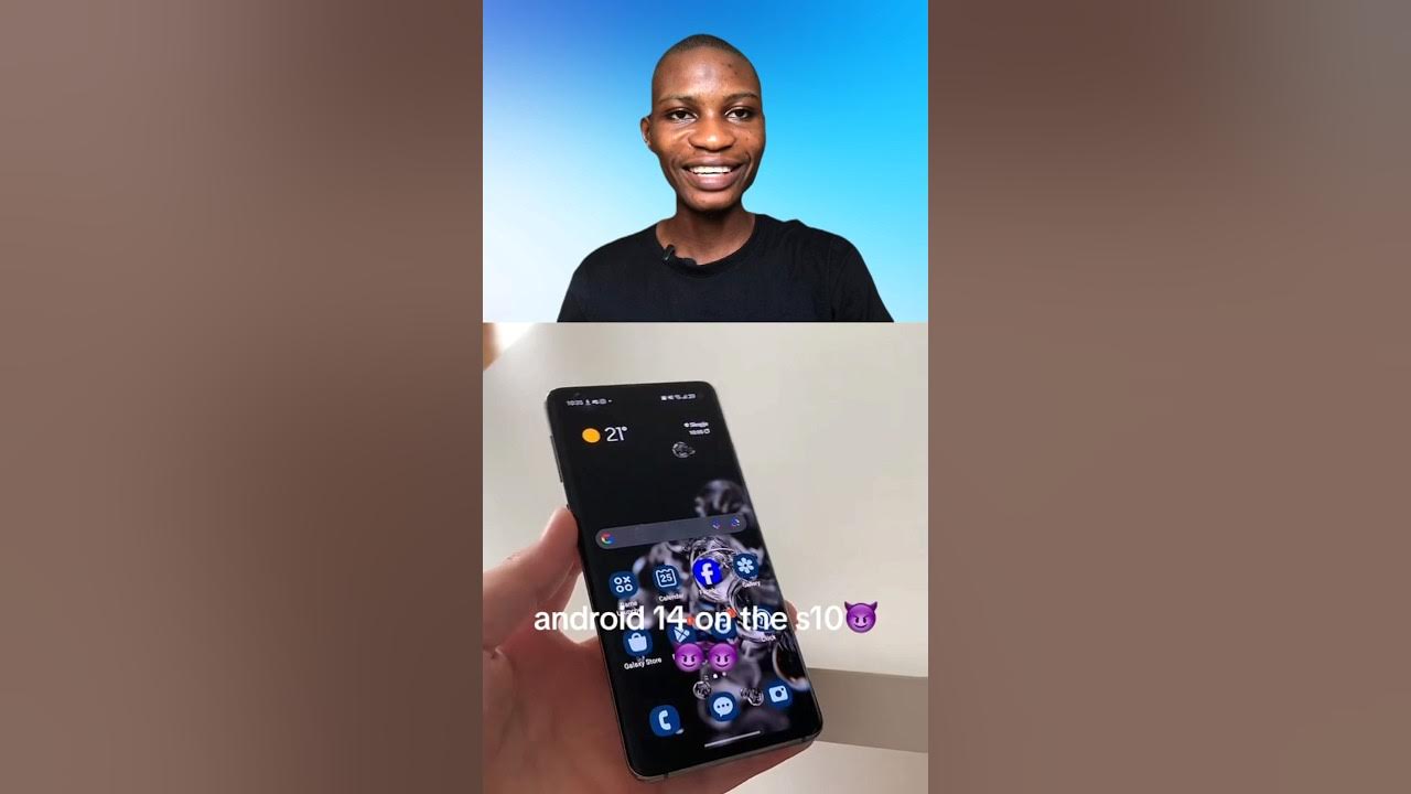 he-installed-android-14-on-galaxy-s10-tech-reaction-shorts