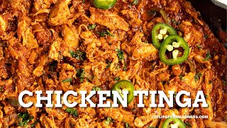 Chicken Tinga Recipe (Spicy Chipotle Shredded Chicken) - Perfect for Tacos! image
