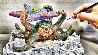 Starro vs Gargantos - Shuma-Gorath / Polymer clay / Sculpture