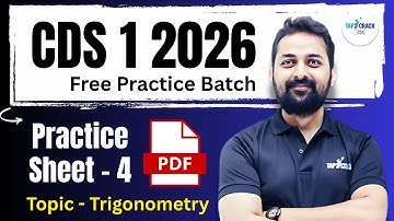 CDS Maths | Trigonometry Practice Class–4 | Free Practice Batch | CDS 1 2026 | #cds2026