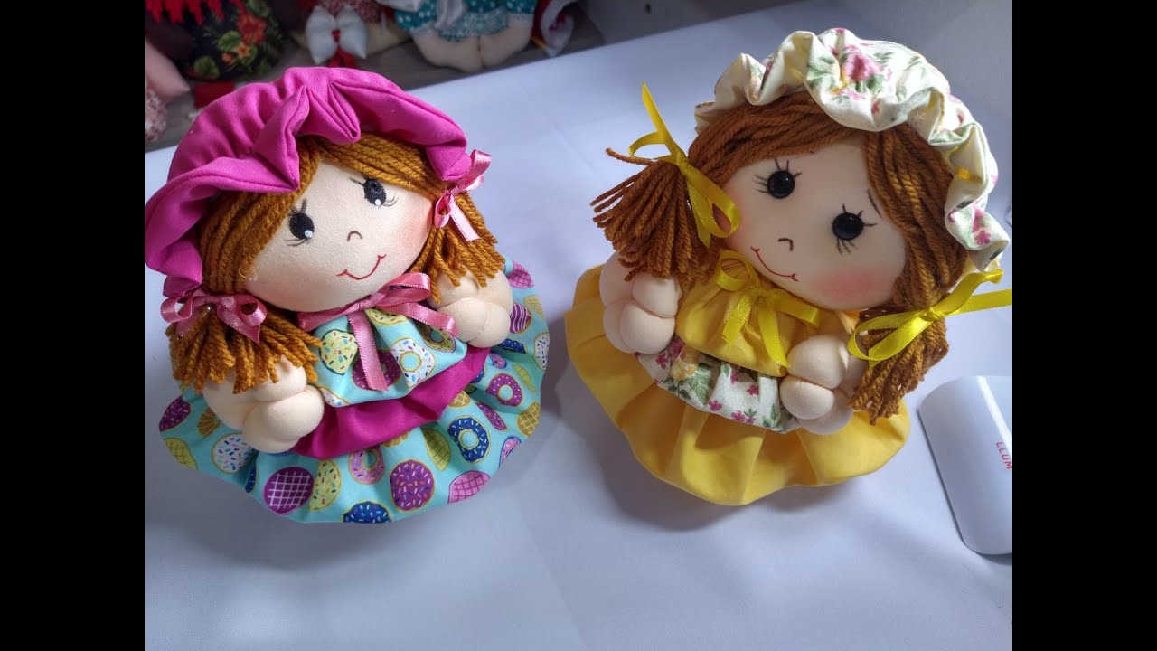 VAMOS FAZER COM FUXICOS E RETALHOS ESSA LINDA BONECA PESO DE PORTA