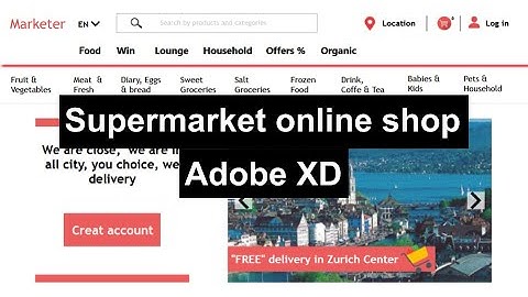 Supermarket online shop - Adobe XD