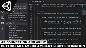 AR AMBIENT LIGHT ESTIMATION with AR Foundation and Unity3d - Displaying values in the canvas