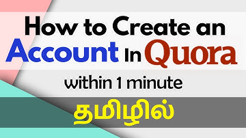 How to create a Quora account (2021) in Tamil | star systems