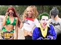 JOKER & BATMAN at the Beach vs Harley Quinn + Gotham Sirens