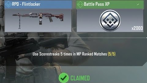 Call Of Duty Mobile Use Scorestreaks 5 times in MP Ranked Matches Task Complete