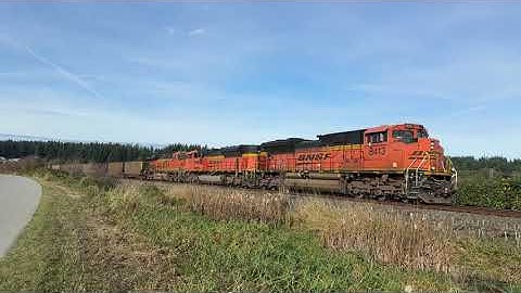 Great Light!!! BNSF Coal Train South @ Colebrook BC Canada 09NOV25 SD70ACe 8413 Leading