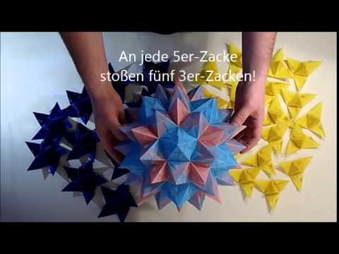 Faltanleitung Für Einen Rhombo Stern Rhombo Star Origami Folding Instruction