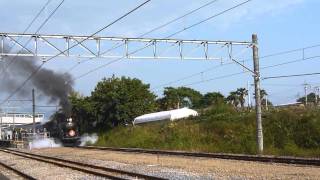 【JR】試9434レ C61 20+12系5B+EF65-501「EL・SL両毛試運転」 岩宿発車