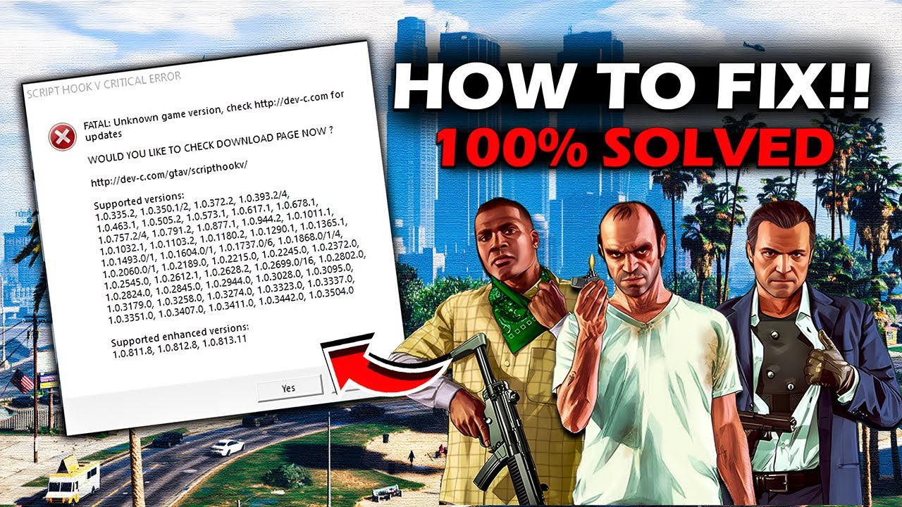 HOW TO FIX SCRIPT HOOK V CRITICAL ERROR IN GTA V