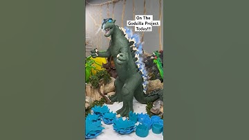 Godzilla Stop Motion Project - Animation Preparation Glowing Spikes!