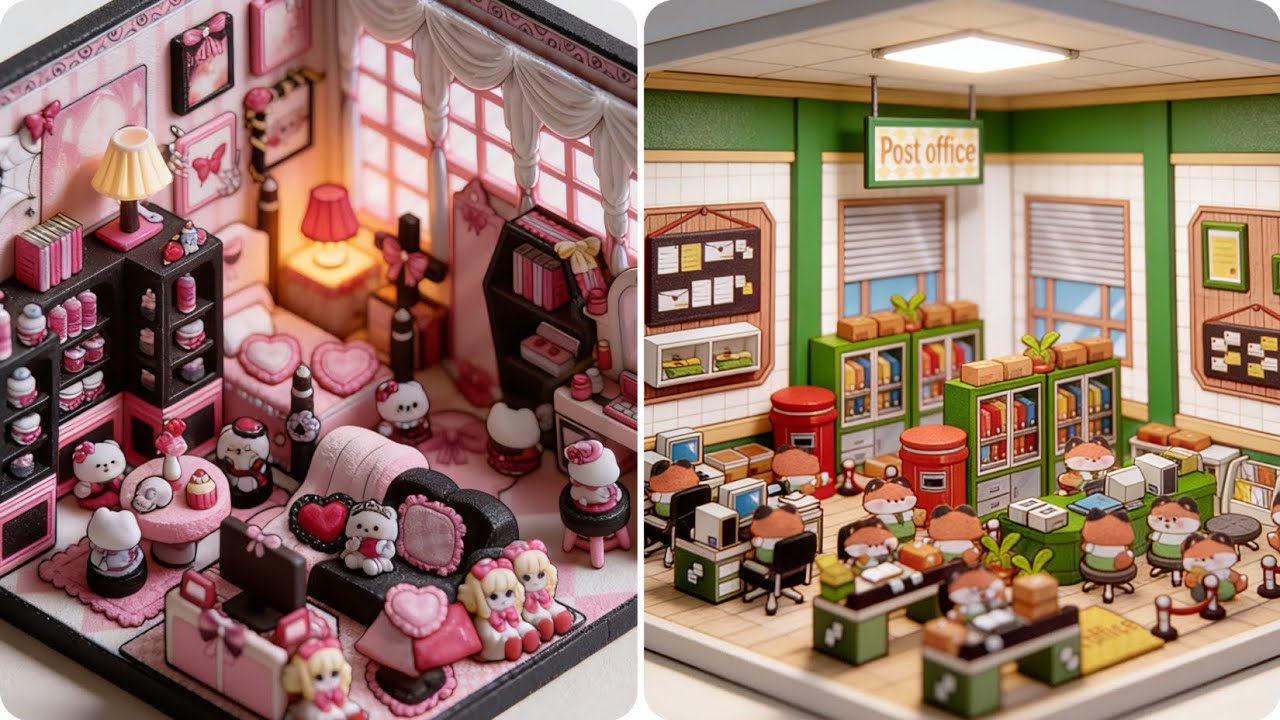 ASMR‖ Scene Sticker‖ ABI Room➕Fox Post Office Daily DIY