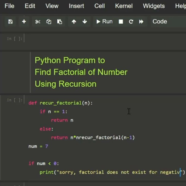 #python #math find factorial of a number using recursion - YouTube