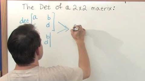 Lesson 9 - Determinant of a Matrix (Matrix Algebra Tutor)