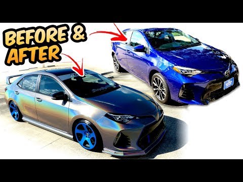 Before & After Mods 2017 Corolla SE  1 year process