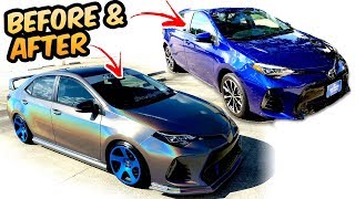 INSANE TRANSFORMATION Before & After Mods 2017 Corolla SE 1 year process