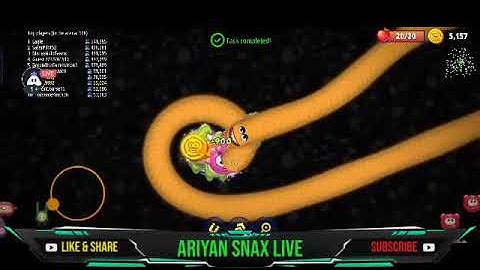 Wormszone.io live stream biggest worms hunting part (96) || Android / ios gameplay Walkthrough