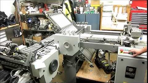 1999 Baum 2020 Pile Feed Paper Folder w 8 Page 2nd Folding Station