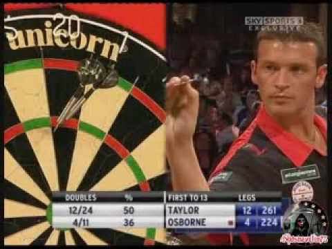 Taylor vs Osborne Record Average World Matchplay 08