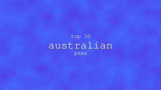 Top 30 Australian PSAs