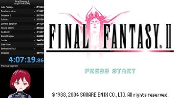 Final Fantasy II any% Soul of Rebirth (GBA) speedrun - 4:07:19