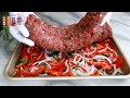 لم أتذوق كباب مطبوخ بهذة الطريقة من قبل❗ وصفة تركية فاقت توقعاتي 😋 Turkish Antakya tepsi kebab