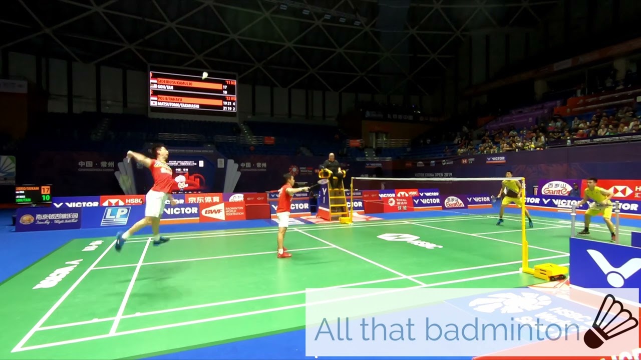VCO 2019 MD QF Kevin Sanjaya Sukamuljo/Marcus Fernaldi Gideon vs Goh V Shem/Tan Wee Ki Set1 Part2