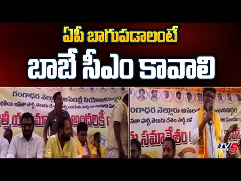 బాబే సీఎం కావాలి..| Chitoor TDP MP Candidate Daggumalla Prasad Rao Sensational Comments | TV5 News - TV5NEWS