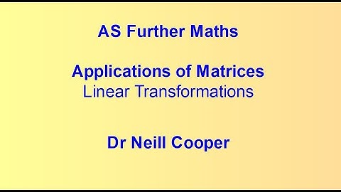 AS Further Maths  Matrix Transformations 1