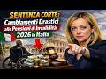 🔥 SENTENZA CORTE: Cambiamenti Drastici alle Pensioni di Invalidità 2026 in Italia