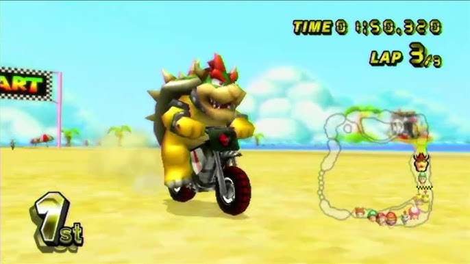 Bowser Mario Kart Wii Sticker - Bowser Mario Kart Wii Flame Flyer -  Discover & Share GIFs