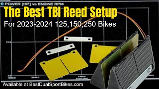 Big gain TBI reeds for 23-24. 125/150/250 /300 bikes. Bottom to top gain. BIG bottom gain on 125/150