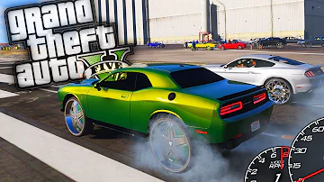 Hellcat Challenger Donk Drag Racing! - GTA 5 Real Hood Life - Day 17