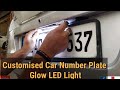 Installation customised car number plate glow led light  abhinia vlogs